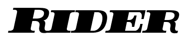 Rider font