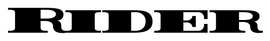 Rider font