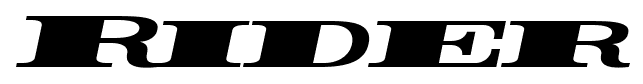 Rider font