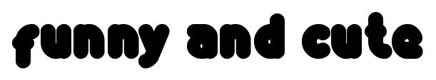funny and cute font