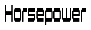 Horsepower font