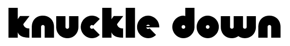 Knuckle Down font