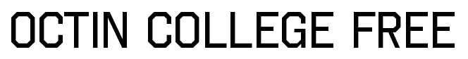 Octin College Free font