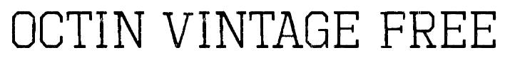 Octin Vintage Free font