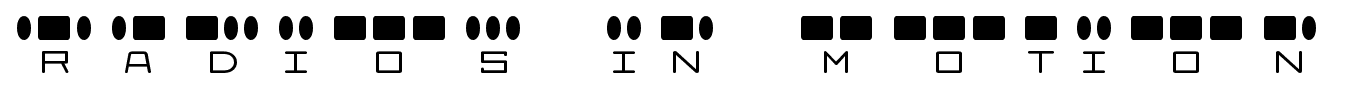 Radios in Motion font