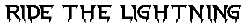 ride the lightning font