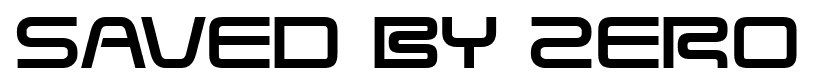 Saved by Zero font