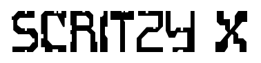 Scritzy X font