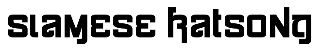 Siamese Katsong font