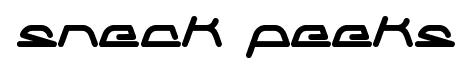 sneak peeks font