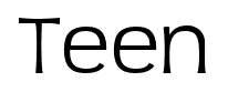 Teen font