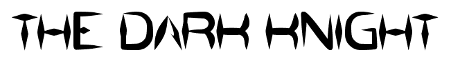 the dark knight font