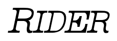 Rider font