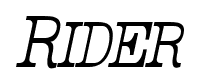 Rider font