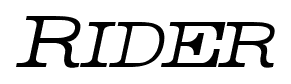 Rider font