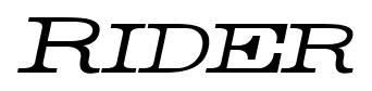 Rider font