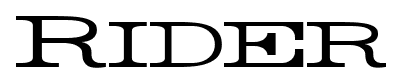 Rider font
