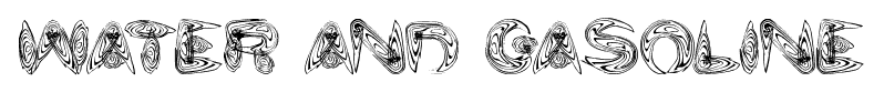 water and gasoline font