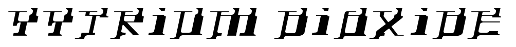 Yytrium Dioxide font