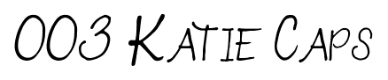 003 Katie Caps font
