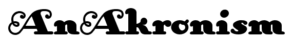 AnAkronism font