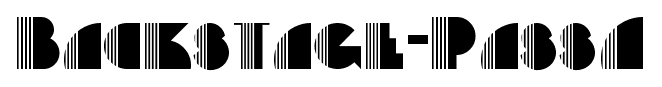 Backstage-PassA font