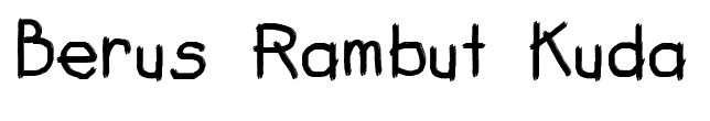 Berus Rambut Kuda font