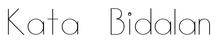 Kata Bidalan font