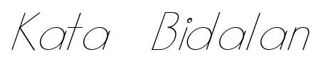 Kata Bidalan font