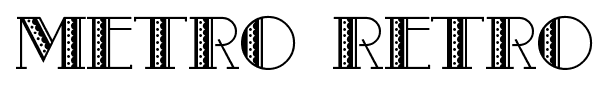 METRO RETRO font