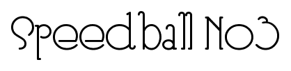 Speedball No3 font