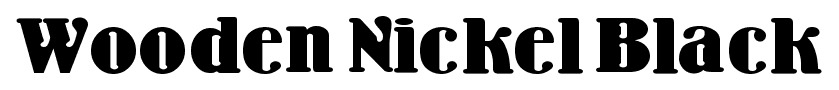 Wooden Nickel Black font