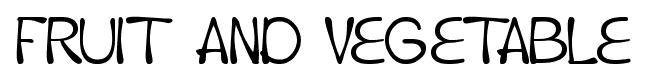fruit and vegetable font
