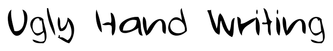 Ugly Hand Writing font