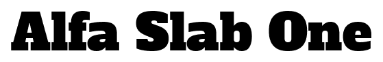 Alfa Slab One font