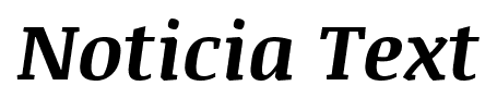 Noticia Text font