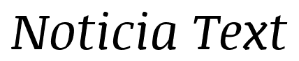 Noticia Text font