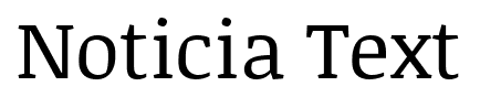 Noticia Text font