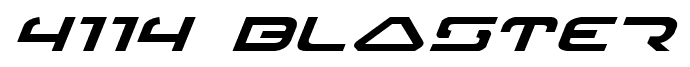 4114 Blaster font