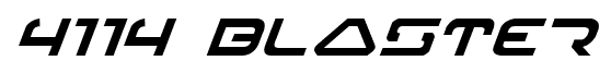 4114 Blaster font