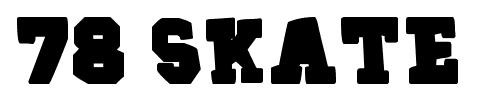 78 Skate font