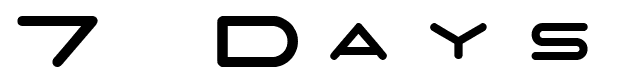 7 Days font