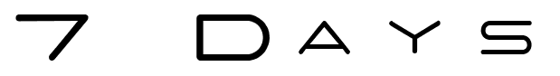 7 Days font