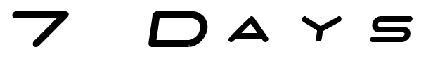 7 Days font