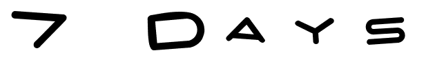 7 Days font