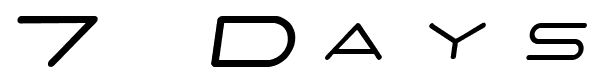7 Days font