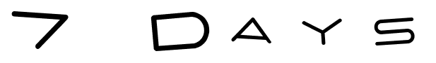 7 Days font