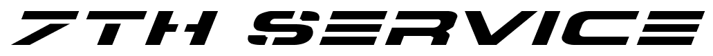 7th Service font