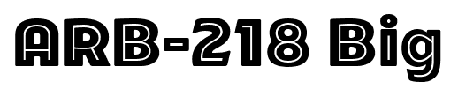 ARB-218 Big&Blunt font