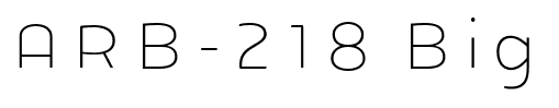 ARB-218 Big&Blunt font